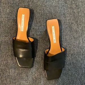 And Other Stories Square Toe Leather Mules